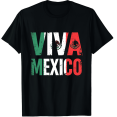 thumbnail image 1 of Viva Mexico T-Shirt Mexican Flag Patriotic Heritage Pride Graphic Tee Retro Distressed Style for Men and Women, 1 of 6