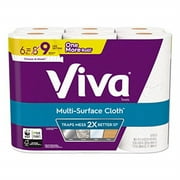 Viva Multi-Surface Cloth Paper Towels, 6 Big Rolls, 83 Sheets Per Roll (498 Total)