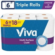 Viva Multi-Surface Cloth Paper Towels, 6 Triple Rolls