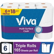 Viva Multi-Surface Cloth Paper Towels, 6 Triple Rolls