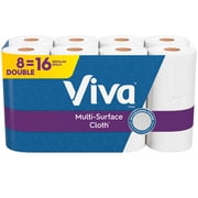 Viva Multi-Surface Cloth Paper Towels, Choose-A-Sheet - 8 Double Rolls = 16 Regular Rolls 110 Sheets Per Roll