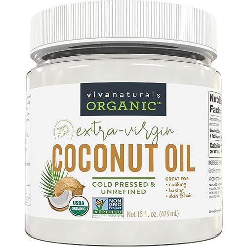 Viva Naturals Organic Coconut Oil, Cold-Pressed - Natural Hair /Skin ...