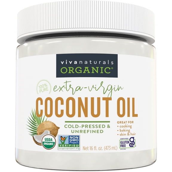 Viva Naturals Organic Extra-Virgin Coconut Oil, 16 fl oz