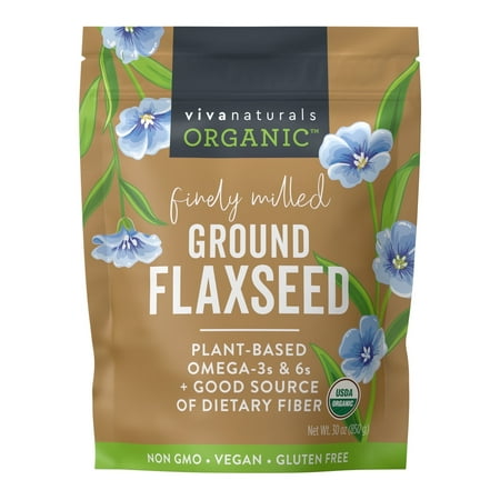 Viva Naturals Organic Ground Flaxseed, 30 oz (850g)