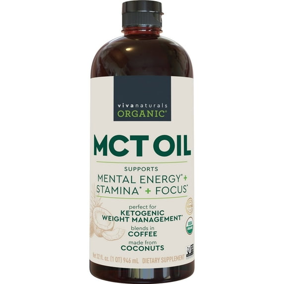 Viva Naturals Organic MCT Oil, 32 fl oz (1 QT) 946 mL