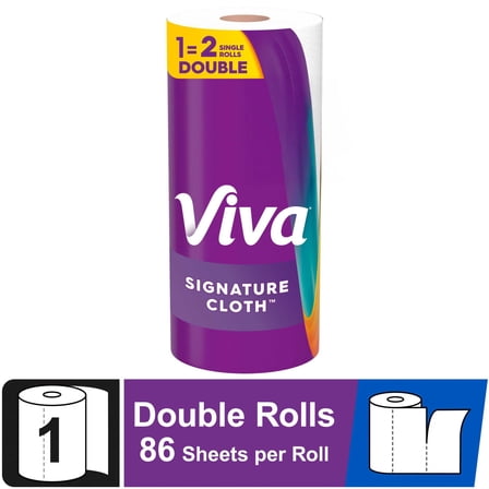 Viva Signature Cloth Paper Towels, 1 Double Roll, 86 Sheets per Roll