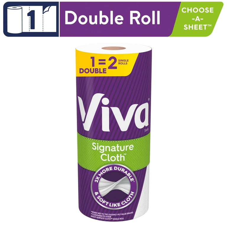 Viva Signature Cloth Sustainable Paper Towels, 1 Double Roll Viva Signature Cloth Sustainable Paper Towels, 1 Double Roll