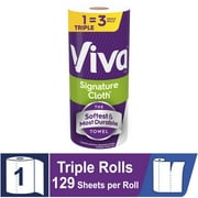 Viva Signature Cloth Paper Towels, 1 Triple Roll, 129 Sheets per Roll