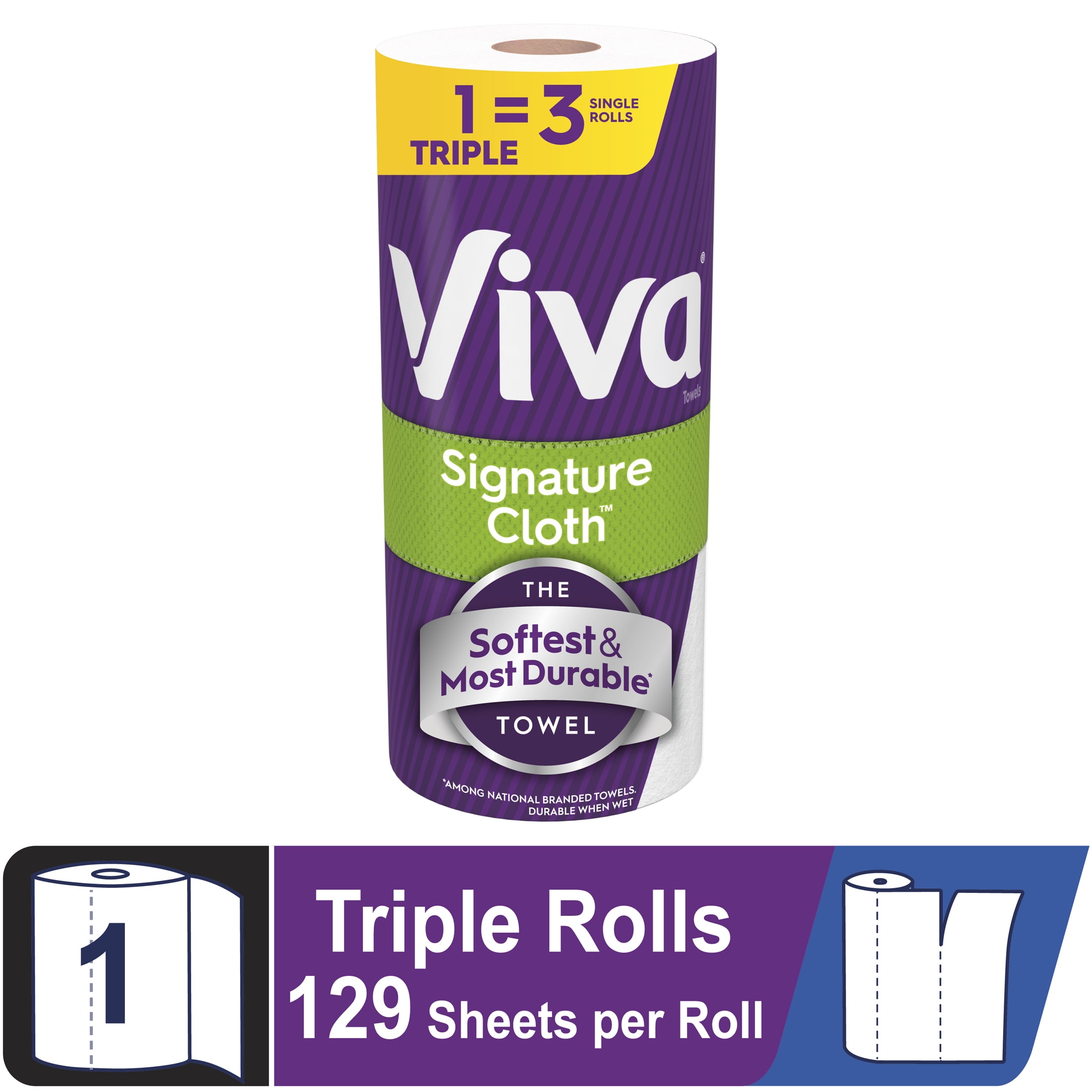 Viva Signature Cloth Paper Towels, 16 Double Rolls