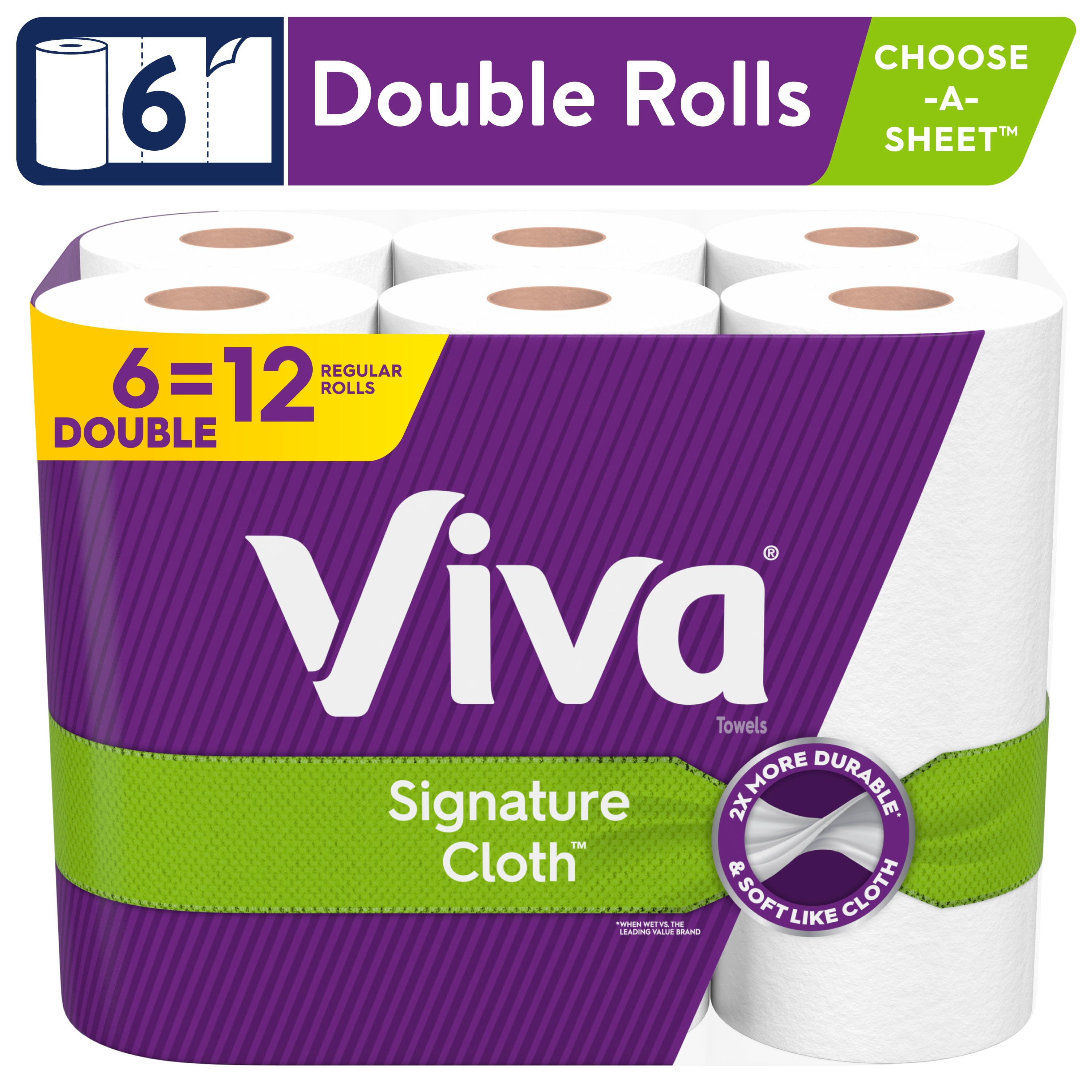 Viva Signature Cloth Paper Towels, 6 Double Rolls (94 Sheets per Roll