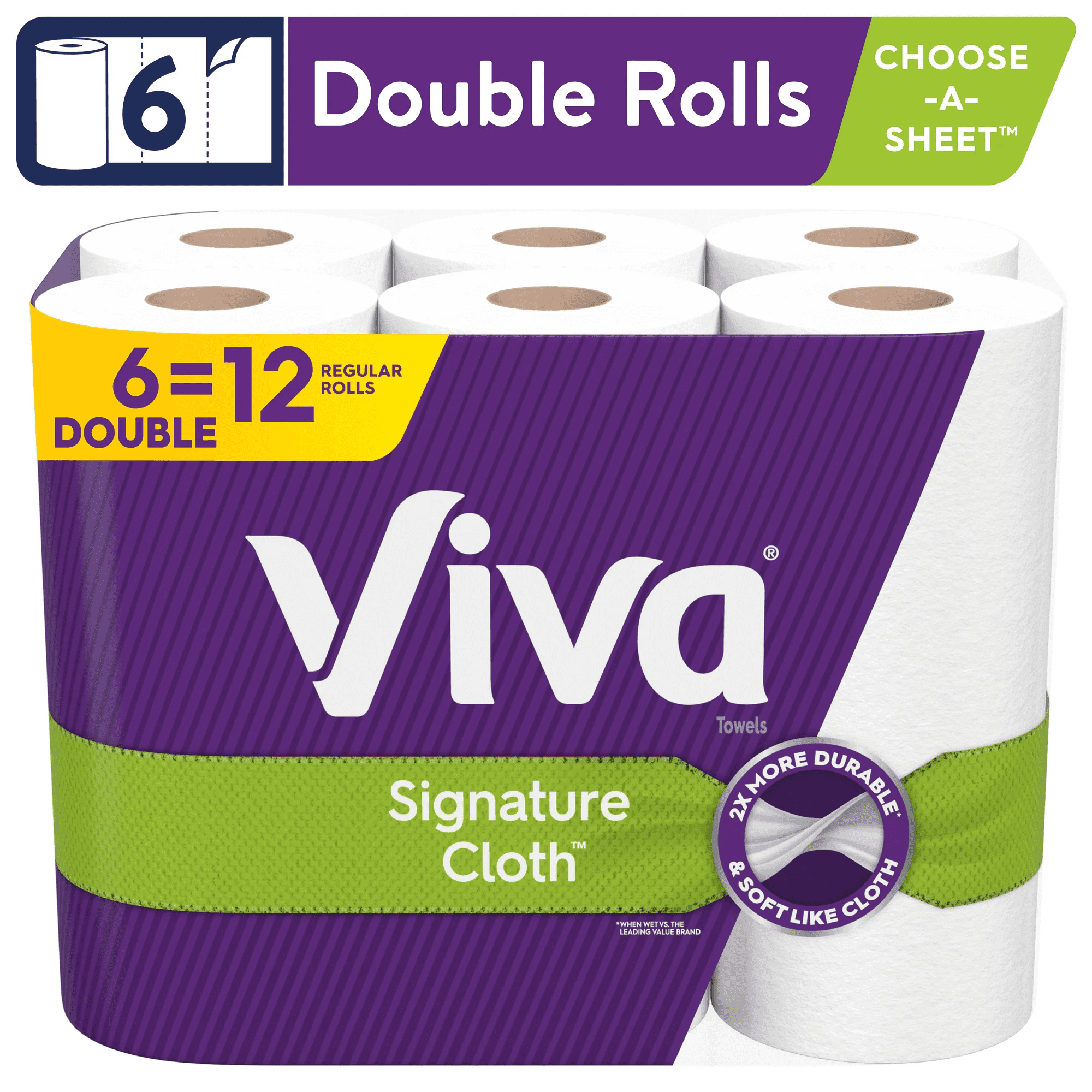 Viva Signature Cloth MultiGoods Essential, 6 Double Rolls, 94 Sheets
