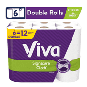 Viva Signature Cloth Paper Towels, 6 Double Rolls 94 Sheets per Roll