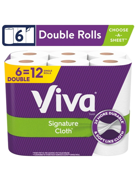Viva Signature Cloth Paper Towels, 6 Double Rolls