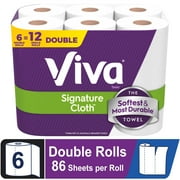 Viva Signature Cloth Paper Towels, 6 Double Rolls, 86 Sheets per Roll