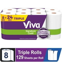 Viva Signature Cloth Paper Towels, 8 Triple Rolls, 129 Sheets per Roll