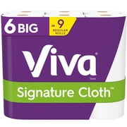 Viva Signature Cloth Paper Towels, Choose-A-Sheet - 6 Big Rolls = 9 Regular Rolls 78 Sheets Per Roll