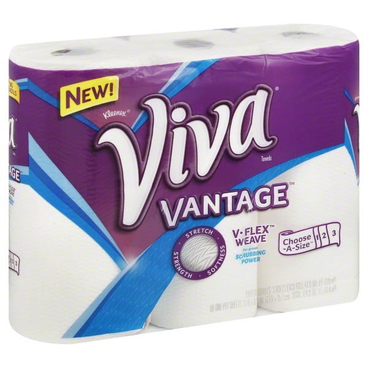 Viva Vantage Choose A Size Big Roll Paper Towels 88 Sheets 3 Rolls Walmart