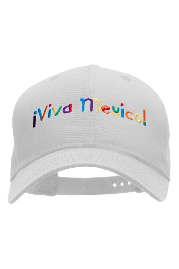 Viva Word Embroidered Twill Cap - White OSFM
