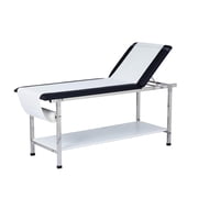 VivaComfort Patient Exam Table with Shelf, Adjustable Back, and Foldable Legs, Medical Exam Table Black