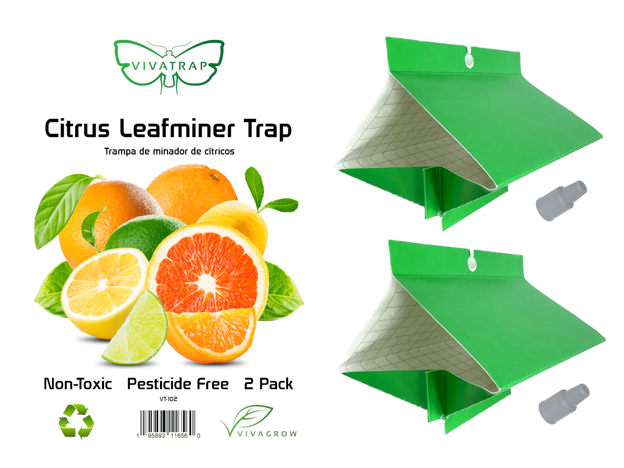 VivaTrap! VT102 Citrus Leaf Miner Trap & Lure (2 Pack)