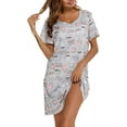Vivabric Womens Nightgowns Cotton Sleepwear Plus Size Sleep Shirt Short
