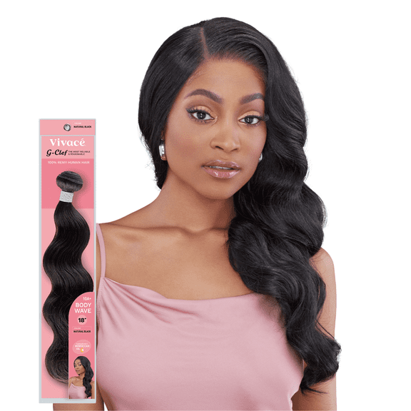 Vivace by Kiss 100% Remy Human Hair G-Clef Body Wave Bundles | Moroccan Oil Infused Human Hair Weave  Choose Length