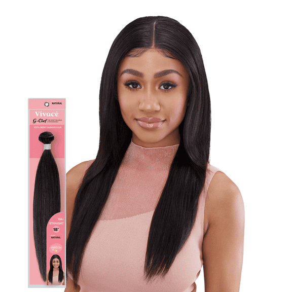 Vivace by Kiss 100% Remy Human Hair G-Clef Straight Bundles | Moroccan Oil Infused Human Hair Weave Choose Length