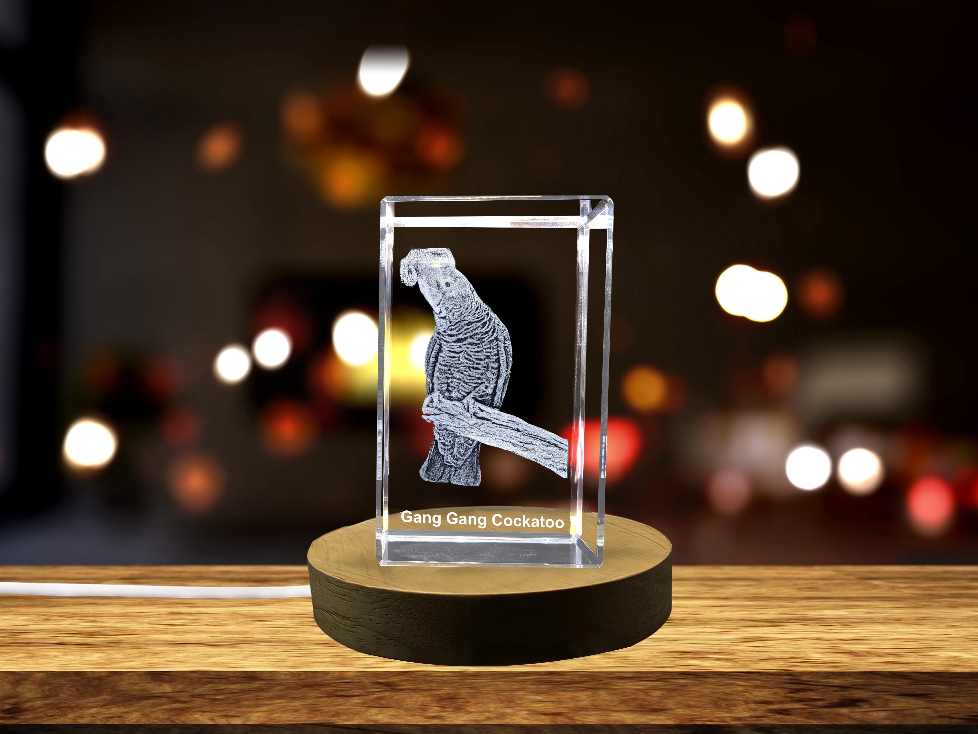 Vivacious Crystal Gang-gang Cockatoo Sculpture - A Feathered ...