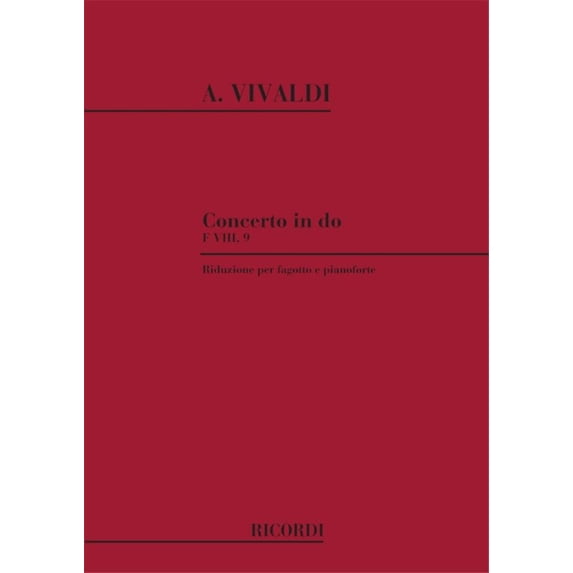Vivaldi, Antonio: CONC. PER FG., ARCHI E B.C.: IN DO RV 473 - F.VIII/9 / Ricordi
