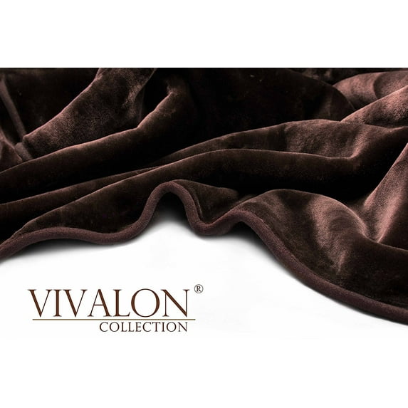 Vivalon Ultra Soft Korean Mink Blanket King Chocolate Brown