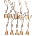 thumbnail image 1 of Vivanta Wind Chime Bells, pack of 10 – Handmade Tin Cow Bells for Crafts & Christmas Décor – Rustic Gold Vintage Hanging Ornaments, 1 of 8