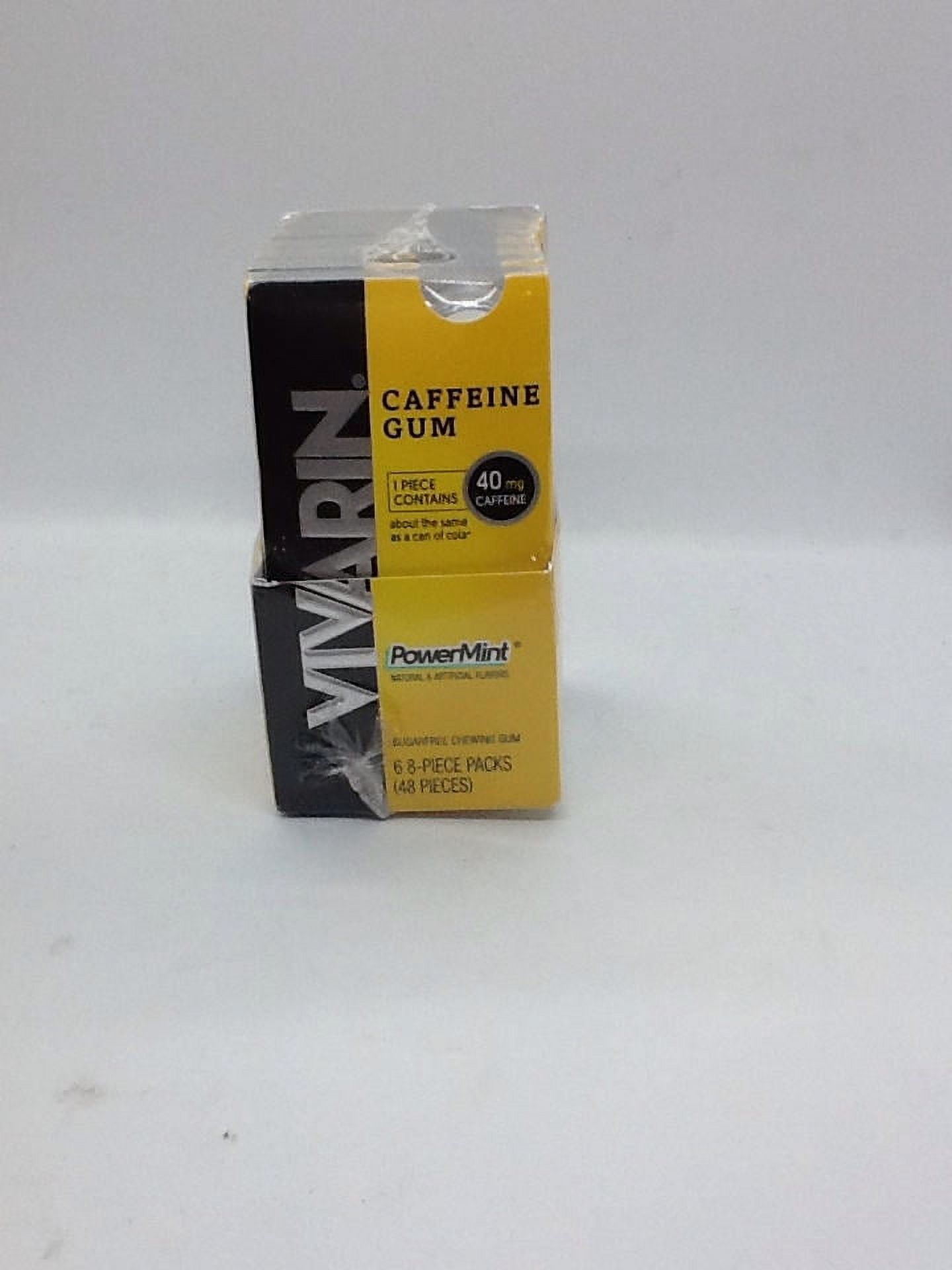 Vivarin Caffeine Gum, Sugarfree Chewing Gum, PowerMint, 6 Count