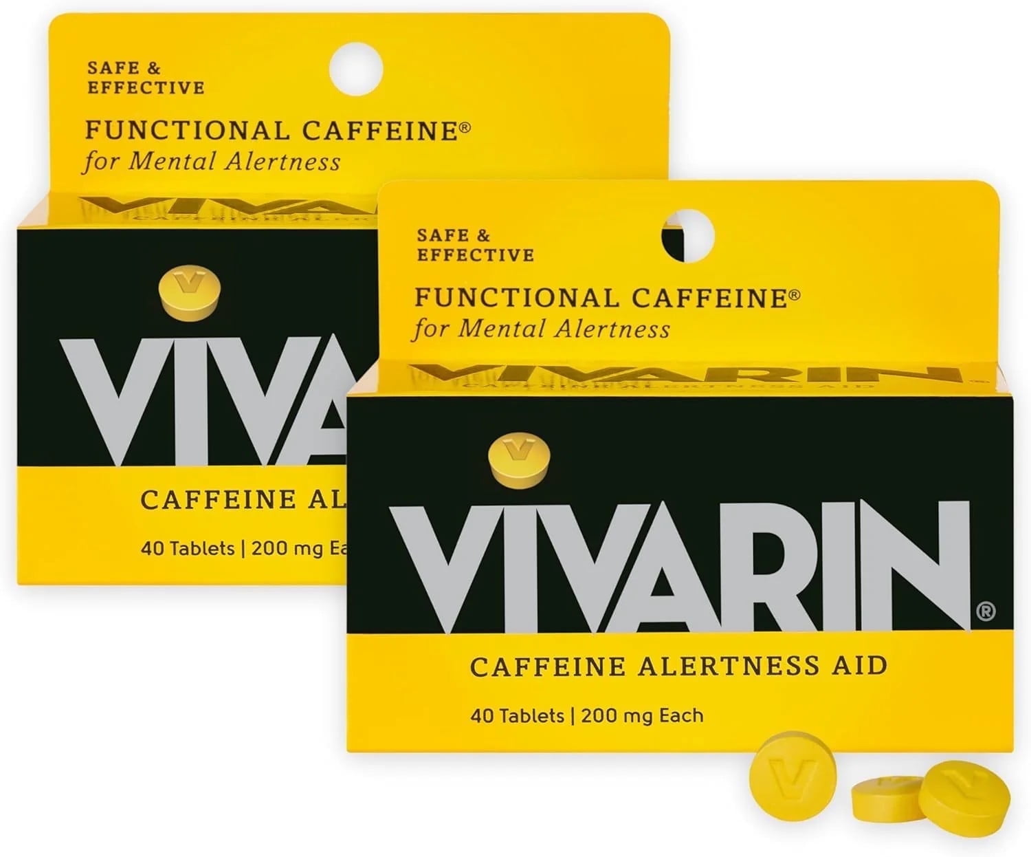 Vivarin (2Pk, 120Ct) Caffeine Pills, 200mg Caffeine per Dose, Energy Supplement