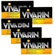 Vivarin Caffeine Pills 200mg Caffeine per Dose, Safe and Effective, Helps You Stay Awake, Energy Supplement, 60 Tablets - 5 Pack