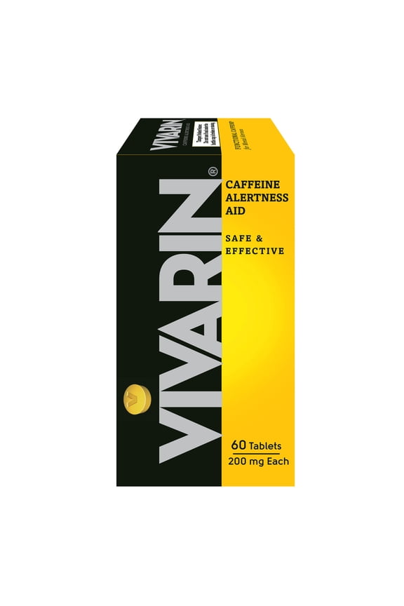 (1 Pack, 60 Count) Caffeine Pills, 200mg Per Dose, Mental Energy Support
