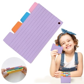 Vivcore 100-Pack Tabbed Index Cards 3x5 Lined Note Cards for Study and Organization Style B