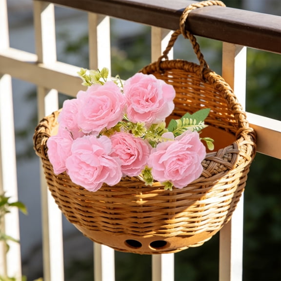 Vivcore Artificial Peony Rose Bouquet 7 Head Pink Flower Bunch for Wedding Centerpieces Home Decor and DIY Floral Arrangements