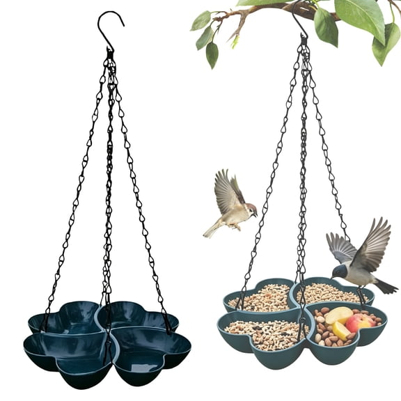 Vivcore Bird Feeders for Outdoors Hanging Large Capacity Wild Bird Feeder for Yard Garden Style B