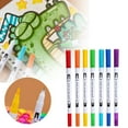 thumbnail image 1 of Vivcore Dual Brush Marker Pens 12 Colors Art Markers with Fine and Brush Tip Coloring Markers for Adults Journaling Calligraphy Drawing Sketching Doodling Illustrating 12 Count, 1 of 9