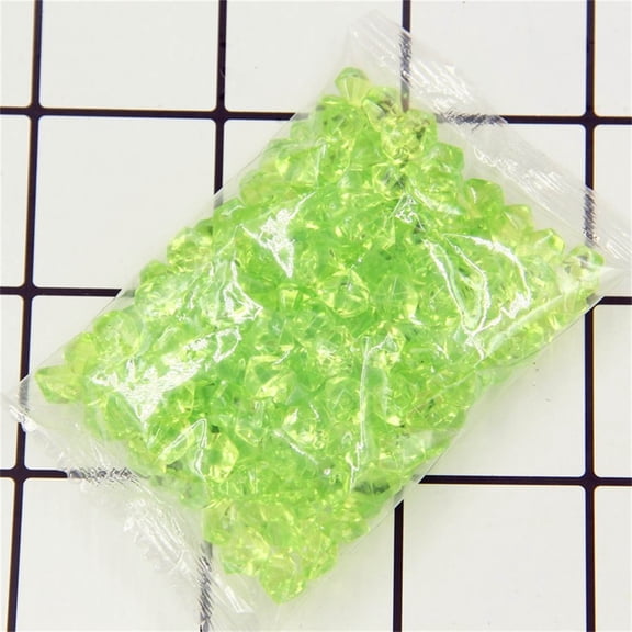 Vivcore Fake Ice Cubes Vase Filler Acrylic Ice Rock Crystals for Centerpieces Wedding Decor Green 200 Pcs