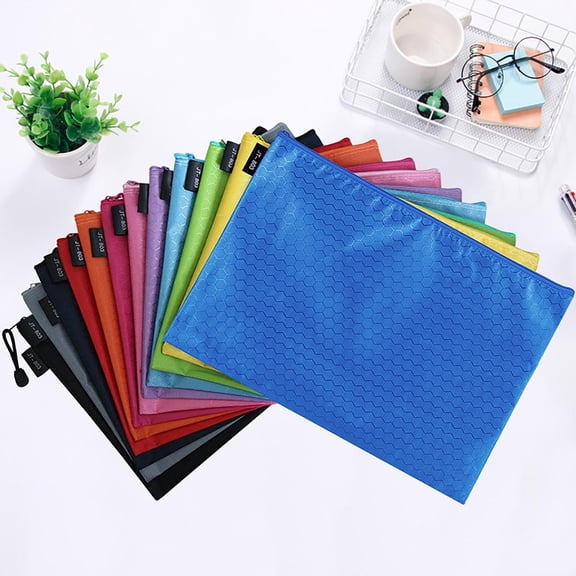 Vivcore Fire Proof Money Bag for Cash Waterproof Document Pouch A4 Zipper File for Important Document Organizer Fireproof Document Bag Folder Storage 1 Pack