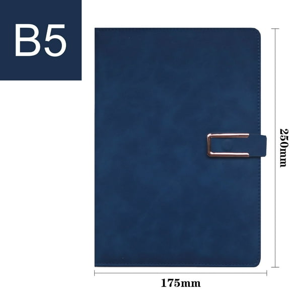 Vivcore Leather Journal Notebook, 6.9 x 9.8 Inches College Ruled Composition Notepad, Premium Hardcover Lined Diary with Magnetic Closure for Work and Meetings