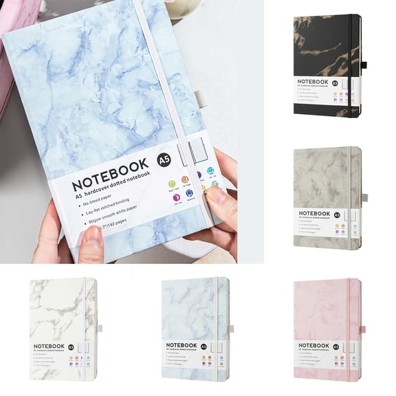 Vivcore Lined Journaling Notebooks with Pen Loop Hardcover Notebook Journal for Work 100Gsm Thick Paper Inner Pocket Medium 5.8x8.4 Inch Business Note Book