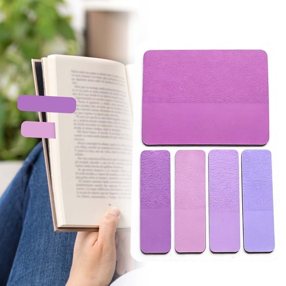 Vivcore Purple Pink Transparent Sticky Notes Book Tabs Annotation Tabs Page Markers Office Students