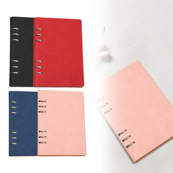 Vivcore Refillable Notebook A5 6 Ring Binder, Premium Leather Budget Planner and Money Saving Organizer, Hand-Crafted Genuine Leather Folio, 1 Count