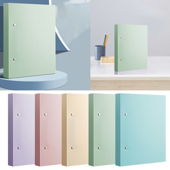 Vivcore Three Ring Binder 1.5 Inch, Cute Binder with Metal Corners and Inner Pocket, Beige Recipe Binder Fits 175 Sheets of Paperwork for Home Office Use, Letter Size 8.5x11