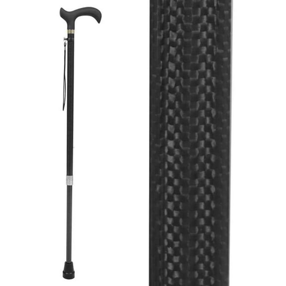 Vive Adjustable Carbon Fiber Walking Cane for Elderly Men & Women - Lightweight Grip Handle for Balance & Comfort