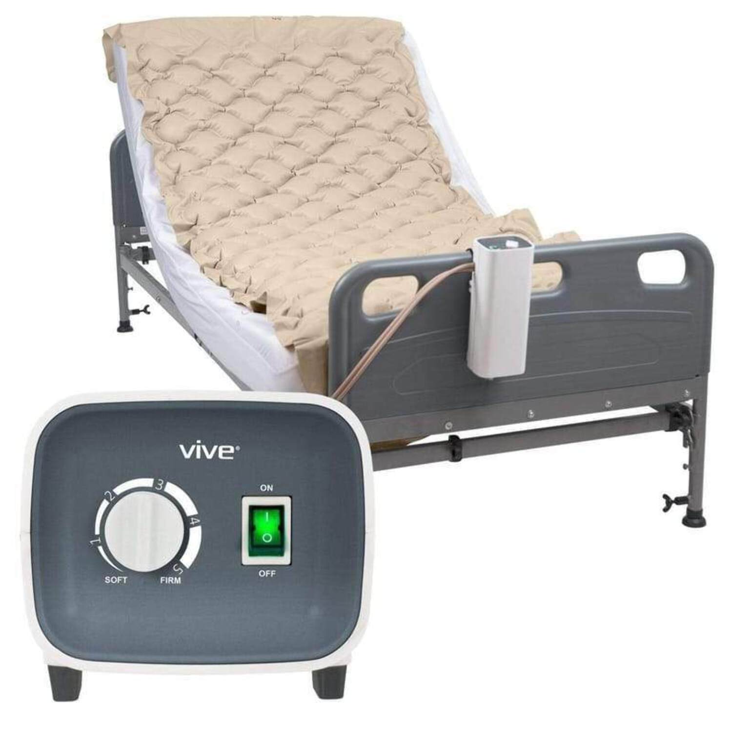 Vive Alternating Pressure Pad, Includes Mattress Pad and Electric Pump System for Bed Sore