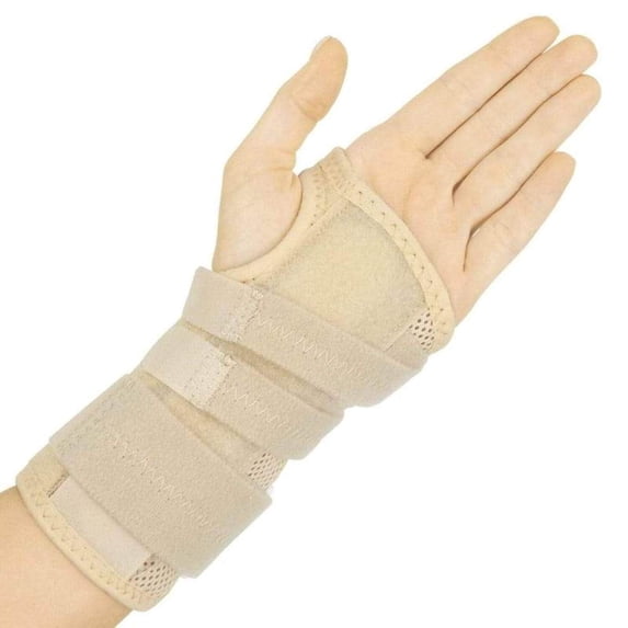 Vive Carpal Tunnel Wrist Brace - Right & Left, Compression Hand Support Splint, Beige