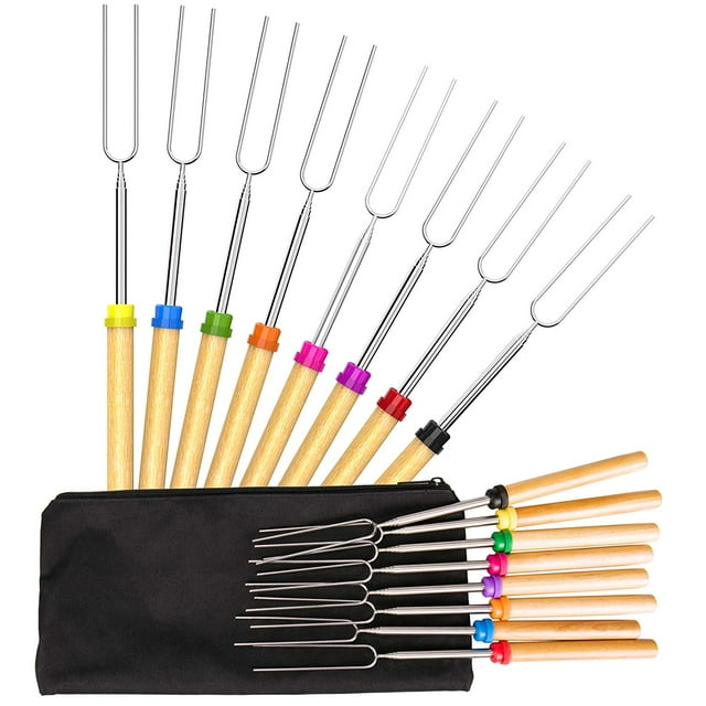 Vive Comb 8 Pcs 32Inch Marshmallow Roasting Sticks, Smores Kit for BBQ